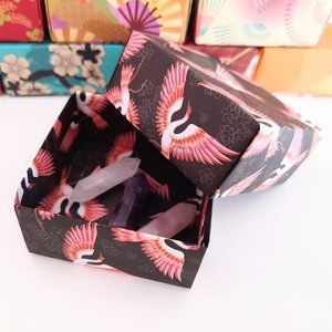 12 Pack Small Paper Boxes w/ Lids | Kimono Patterns | Gift Wrap Idea